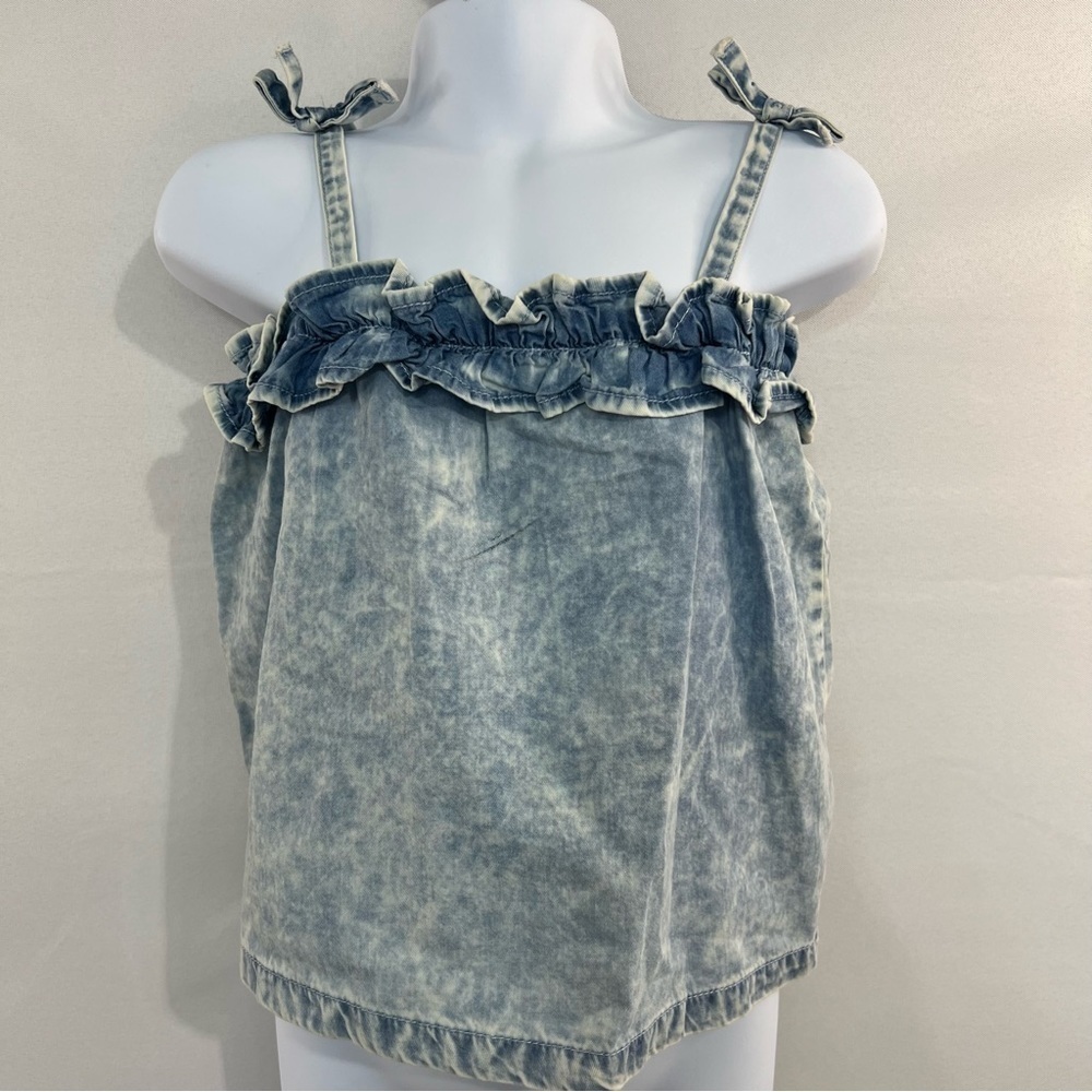 Okie Dokie summer denim top 9 Months